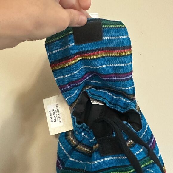 NWT Pura Vida Worldly Art Ikat Mini Cotton Backpack Guatemala - Picture 4 of 7